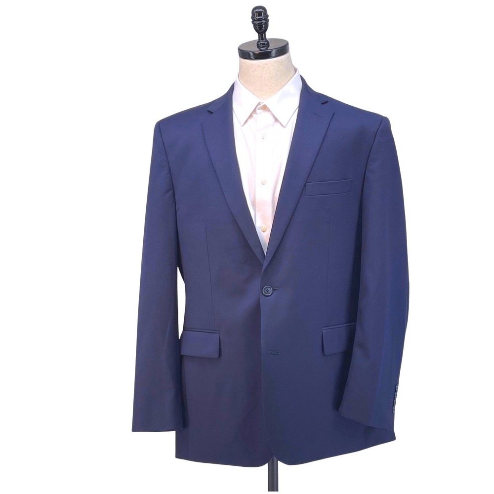 JOS. A. BANK Traditional Fit 42R Blue 100% Wool Jacket Blazer Sport Coat *Read
